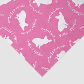 Papier Mousseline Français Baby shower Buldog Français Rose (Détail)