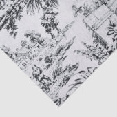 Papier Mousseline Français Black White Toile Rustique Style Découpag (Détail)