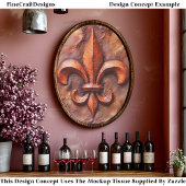 Papier Mousseline Français classique rustique Fleur de Lis EH3L Déco