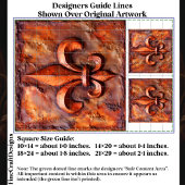 Papier Mousseline Français classique rustique Fleur de Lis EH3L Déco