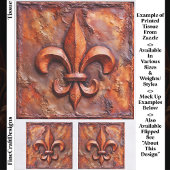 Papier Mousseline Français classique rustique Fleur de Lis EH3R Déco
