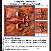 Papier Mousseline Français classique rustique Fleur de Lis EH3R Déco