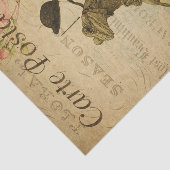 Papier Mousseline Français Ephemera Frog équitation Bicycle Rose Déc (Détail)