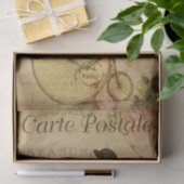 Papier Mousseline Français Ephemera Frog équitation Bicycle Rose Déc (Cadeau)