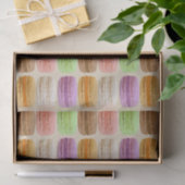 Papier Mousseline Français Macarons, couleurs en pastel (Cadeau)