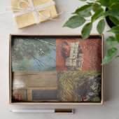 Papier Mousseline Français Pays Agricole Coq Quad 1 Découpage (Cadeau)