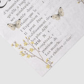 Papier Mousseline Français Texte Redpoly Bird Yellow Flower Decoupag (Détail)