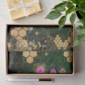 Papier Mousseline française chic, victorienne, abeille, florale, feu (Cadeau)