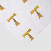 Papier Mousseline Franciscain Tau Cross Pax Et Bonum Gold Metallic (Détail)