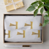 Papier Mousseline Franciscain Tau Cross Pax Et Bonum Gold Metallic (Cadeau)
