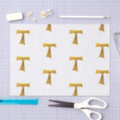 Papier Mousseline Franciscain Tau Cross Pax Et Bonum Gold Metallic (Artisanat)