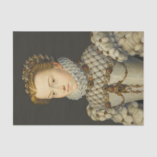 Papier Mousseline Francois Clouet - Elisabeth d'Autriche (Recto)