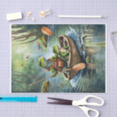 Papier Mousseline Frank et George Go Fishing, Fishing Frogs (Artisanat)