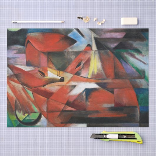 Papier Mousseline Franz Marc | Les renards (1913) (Artisanat)
