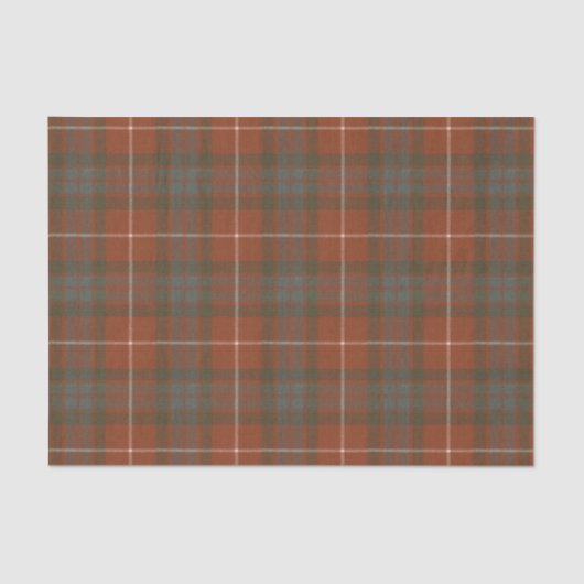 Papier Mousseline Fraser Red Patiné Scottish Tart Scottish Tartan (Recto)