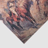 Papier Mousseline Frédéric Remington Art Occidental "Apache Ambush" (Détail)