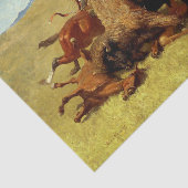 Papier Mousseline Frédéric Remington Art occidental "Chasse au buffl (Détail)