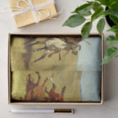 Papier Mousseline Frédéric Remington Art occidental "Chasse au buffl (Cadeau)