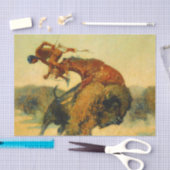 Papier Mousseline Frédéric Remington Western Art "Episode - Buffalo (Artisanat)