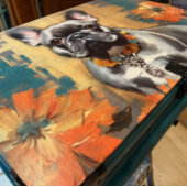 Papier Mousseline French Buldog Frenchie Decoupage Tissu Paper