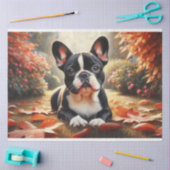 Papier Mousseline French Bulldog Autumn quitte la page de découpage (Artisanat)