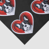 Papier Mousseline French Bulldog Cute Frenchie Gift Wrapping (Détail)