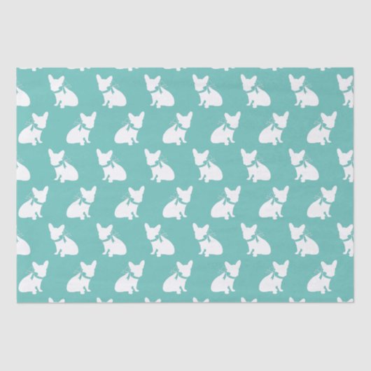 Papier Mousseline French Bulldog Frenchie Chien Chien Chien Chien Ch (Recto)