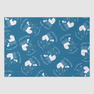 Papier Mousseline French Bulldog Theme Party - Baby shower Blue