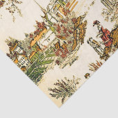 Papier Mousseline French Creme Toile Chinoiserie Rustique Découpage (Détail)