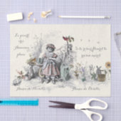 Papier Mousseline French Garden Sayings Fleurs Filles Arrosage Can (Artisanat)