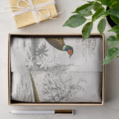 Papier Mousseline French Pheasant Bird Carte Postale Decoupage Vint (Cadeau)