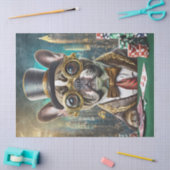 Papier Mousseline Frenchie's Flush, French Bulldog Playing Poker (Artisanat)