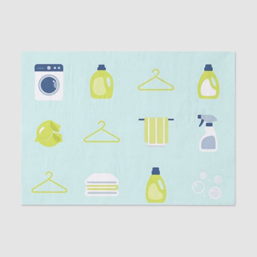 Papier Mousseline Fresh Laundry Day Pattern (Recto)
