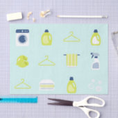 Papier Mousseline Fresh Laundry Day Pattern (Artisanat)
