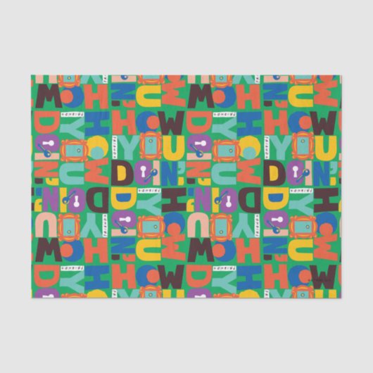 Papier Mousseline FRIENDS™ | Comment vas-tu Design Vibrant (Recto)
