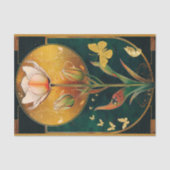 Papier Mousseline Frilly Tulip w Gold Butterflies sur LadyBug sur Gr (Recto)