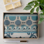 Papier Mousseline Frise Indigo II non embellie (Cadeau)