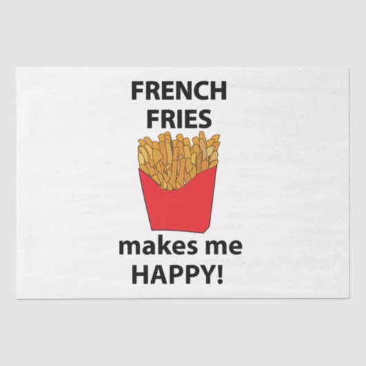 Papier Mousseline Frites Me Rends Heureux Frites (Recto)