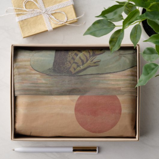 Papier Mousseline Frogs Lily Pads Moon Illustration (Cadeau)