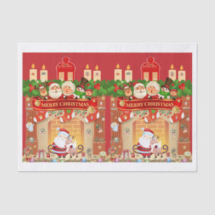 Papier Mousseline Frohe Weihnachten