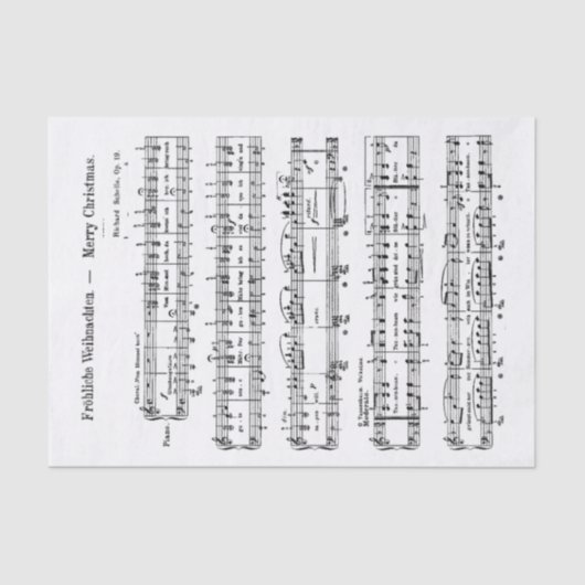 Papier Mousseline Fröhliche Weihnachten Joyeux Noël Allemand (Recto)