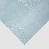 Papier Mousseline Froid d'hiver et Flacons de neige Bleu gelé (Détail)