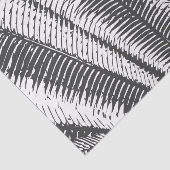 Papier Mousseline Frondes tropicales modernes noires et blanches de (Détail)