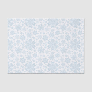 Papier Mousseline Frost Élégant Flocon de Neige Bleu (Blanc)