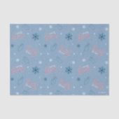 Papier Mousseline Frosty Snowman Blue Snowflake Motif (Recto)