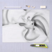 Papier Mousseline Frozen : gris Abstrait, blanc et noir (Artisanat)