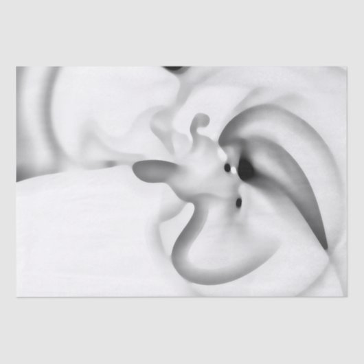 Papier Mousseline Frozen : gris Abstrait, blanc et noir (Recto)