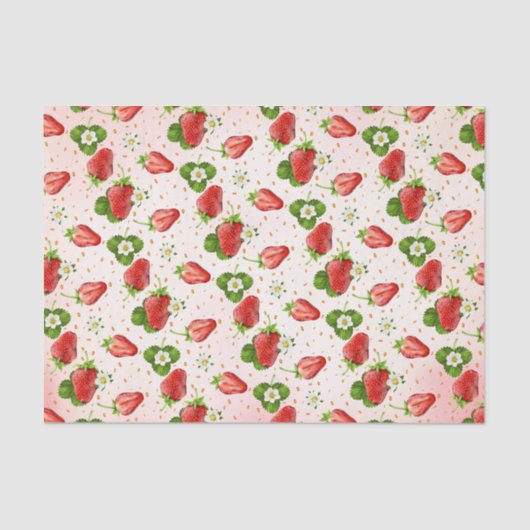 Papier Mousseline Fruit aux fraises (Recto)