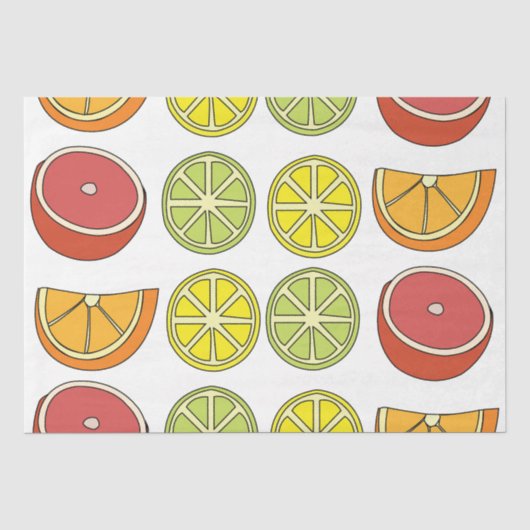 Papier Mousseline Fruit Citron (Recto)