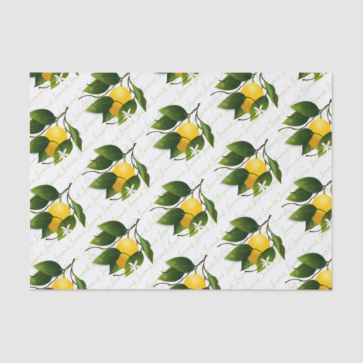 Papier Mousseline Fruit citron (Recto)